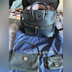Dooney & Bourke bundle of bag , wristlet and coin wallet.